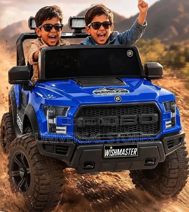 Blue Kids' Ride-on Electric Pickup Truck - 1
