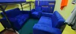 Blue Sofa Set and Bed Combo - 1