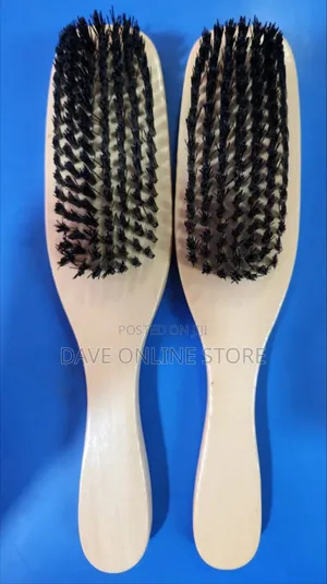 Premium Wooden Bristle Hair and Beard Brush Set