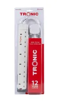TRONIC Extension Power Strip - 6-Way Socket with 1.25mm² Copper Cable - 4