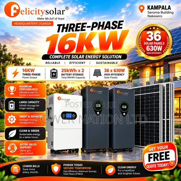 Felicity 50kWh 16kVA 48V Hybrid Lithium Solar System - 1