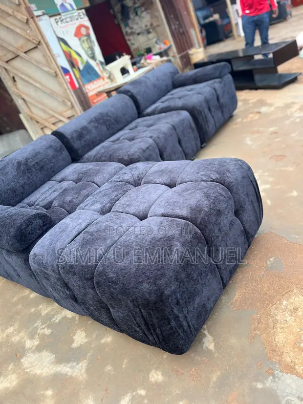 Brand New L-Shape Sofa - Grey Fabric - 1