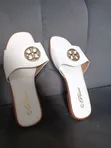 Classic White Leather Open Shoes - Women's Size 41 - 1