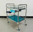 Single Drawer Stainless Steel Hospital Patient Cart - 1