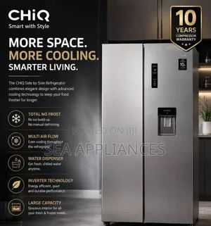 Chiq Side-by-Side Refrigerator with Water Dispenser