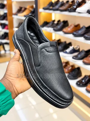 Men's Clarks Black Perforated Slip-On Shoes