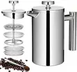 Double-Walled Stainless Steel French Press Coffee Maker - 1