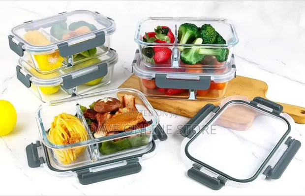 2 Part Meal Prep Glass Containers - 1