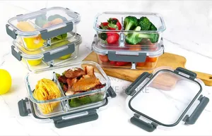 2 Part Meal Prep Glass Containers