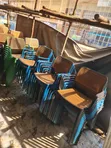 Blue Framed Plastic Chairs for Bars, Garden, Beach, Hotels - 1