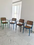 Green Frame Plastic Dining Chairs (Set of 1) - 2