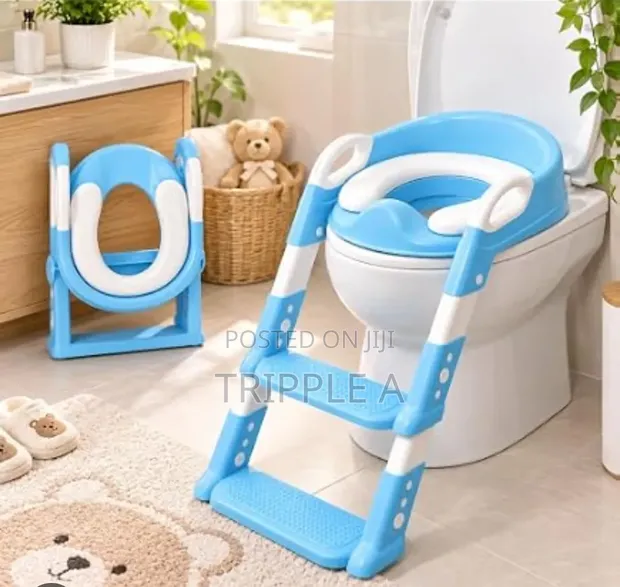 New Folding Potty Training Chair with Ladder - 1