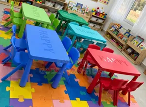 Nursery Kids Plastic Table and 4 Chairs