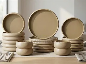 24Pc Mate Finished Beige Dinner Set