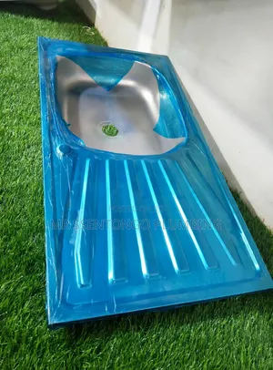 Single Bowl Kitchen Sink with Tray - Blue