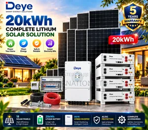 20kWh 48V Deye Hybrid Lithium Solar System Kit