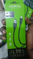 Oraimo USB-A to Type-C Fast Charging Cable (1m, Black) - 2