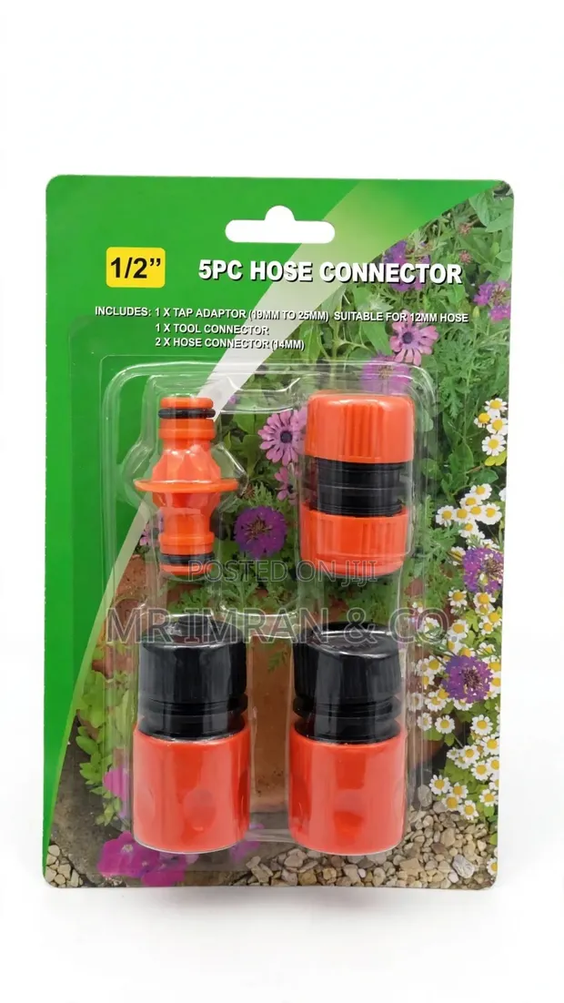 AgroMax 5-Piece Garden Hose Connector Set - 1