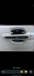Universal Carbon Fiber Car Door Handle Protector Stickers (8-Piece Set) - 1