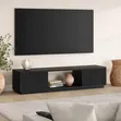 Bianca Wall TV Stand | 6ft Black TV Stand with Drawers - 2
