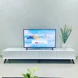 6ft White TV Stand Unit with Drawers and LED Lights - 1