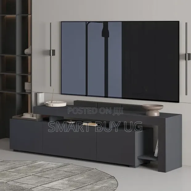 Bianca 1.8m TV Stand with Drawers - Black - 1