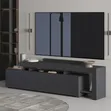 Bianca 1.8m TV Stand with Drawers - Black - 1