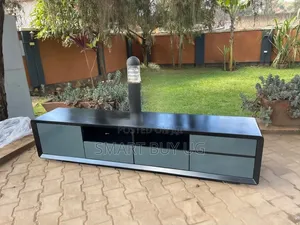 Brand New TV Stand with Drawers - 6ft Black/Gray