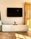 6ft Wooden TV Stand with Drawers - White - 1