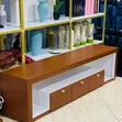 Brand New 6ft Wooden TV Stand with Drawers - Brown - 1