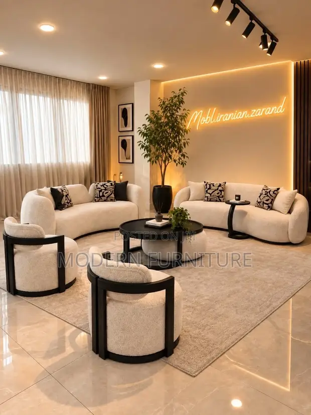 Living Room Bean Sofa Set - 7 Seaters - 1
