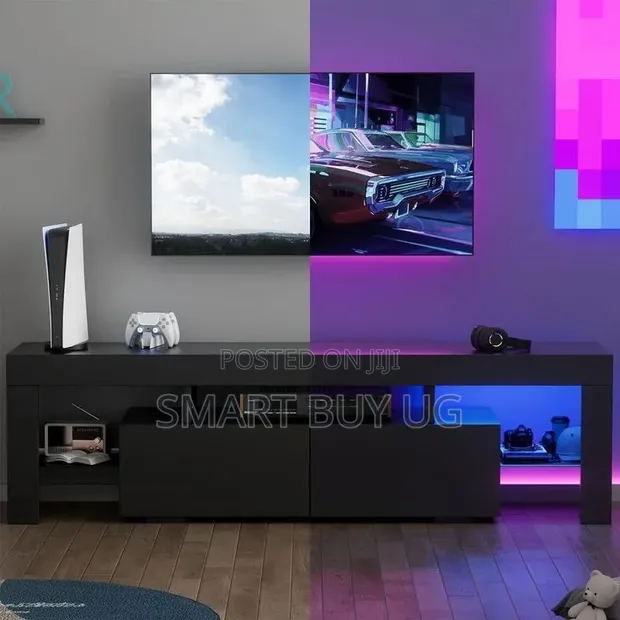 Brand New TV Stand with Drawers and LED Lights - 1