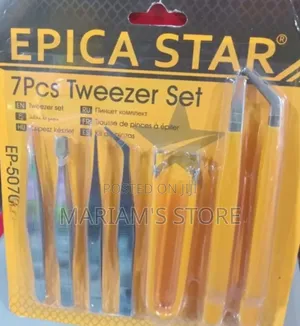 Epica Star 7-Piece Precision Tweezer Set (Model EP-50704)