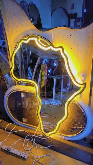 Africa Mirror with Golden Lights