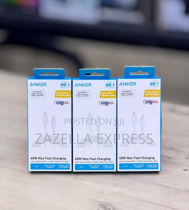 Anker USB C to C Cable 10ft (3M) Braided - 1