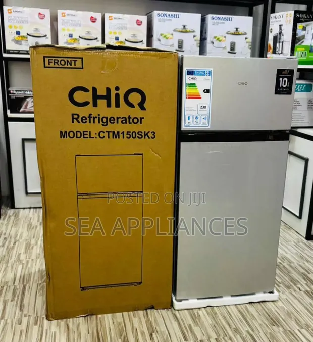 Chiq Fridge 150L Silver Double Door - 1