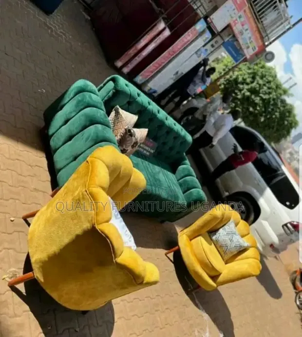 4 Seater Chesterfield Sofa Set - 1