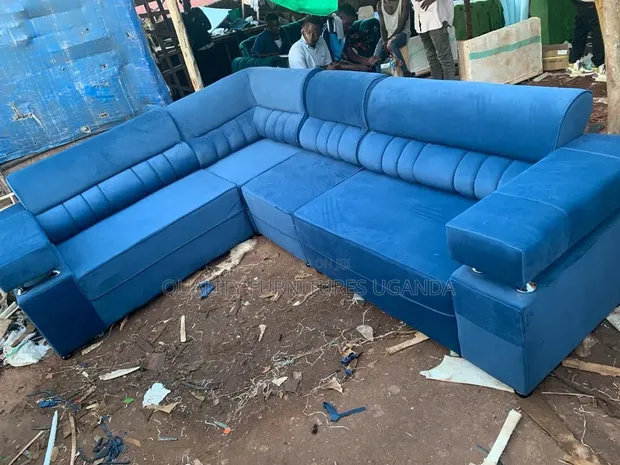 6 Seater L-Shaped Sofa Set - 1