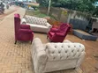 7 Seater Button Sofa Set - 1