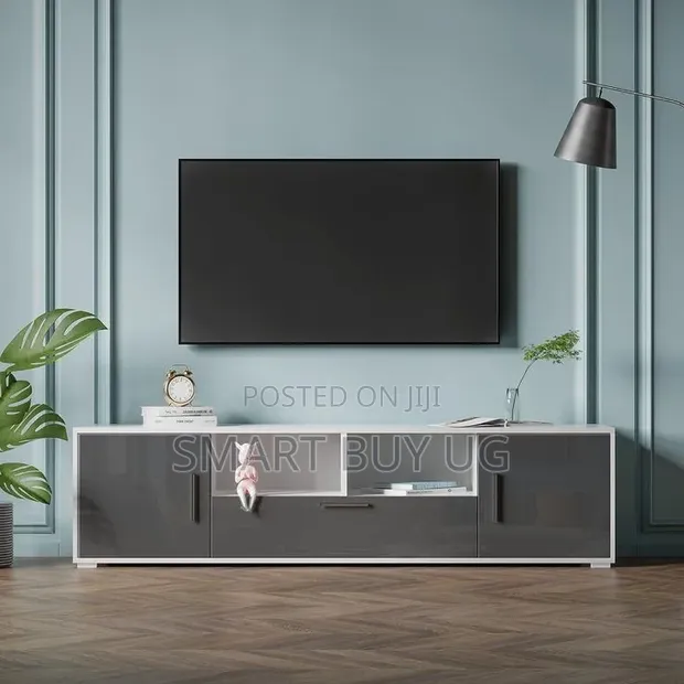 Brand New 6ft TV Stand Unit with Drawers & LED Lights - 1