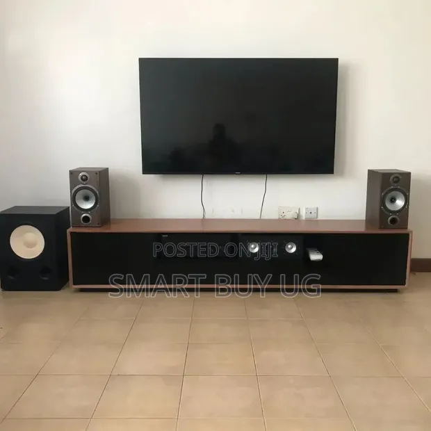 6ft TV Stand with Drawers - Brown - 1
