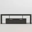 1.8m Wooden TV Stand with Storage - Black - 1