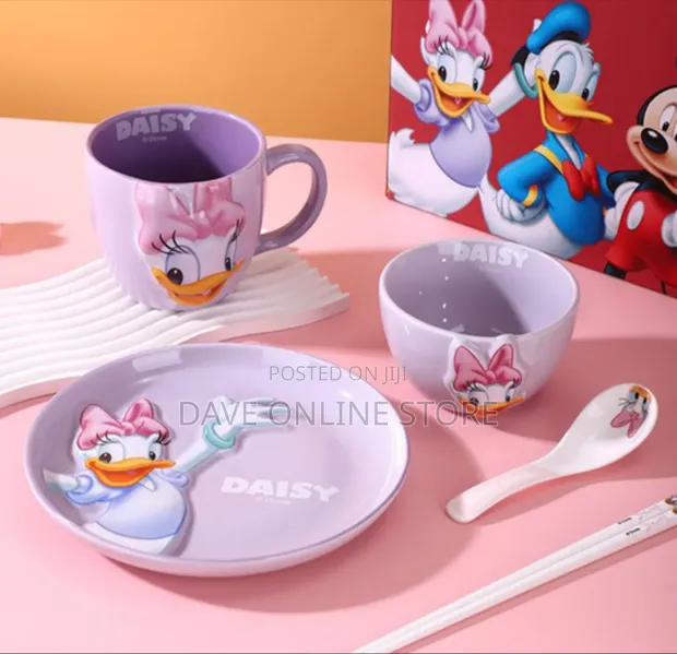 3D Daisy Duck Porcelain Dinner Sets - 1