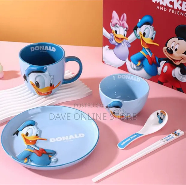 3D Donald Duck Porcelain Dinner Sets - 1