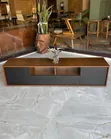 Brand New 1.8m TV Stand with Drawers and LED Lights - Brown/Black - 2