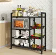 Adjustable 4-Tier Kitchen Shelves & Vegetable Storage Rack - 1