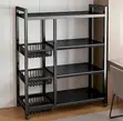 Adjustable 4-Tier Kitchen Shelves & Vegetable Storage Rack - 3