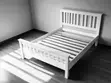 4x6 High-Quality White Wooden Bed Frame - 1