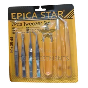 7pcs Anti Static Stainless Steel Tweezers Set