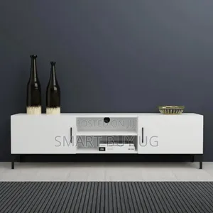 Modern 6ft White TV Stand with Drawers